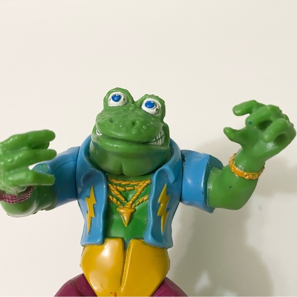 Vintage 1989 Teenage Mutant Ninja Turtles Genghis Frog Action Figure TMNT - Picture 15 of 16